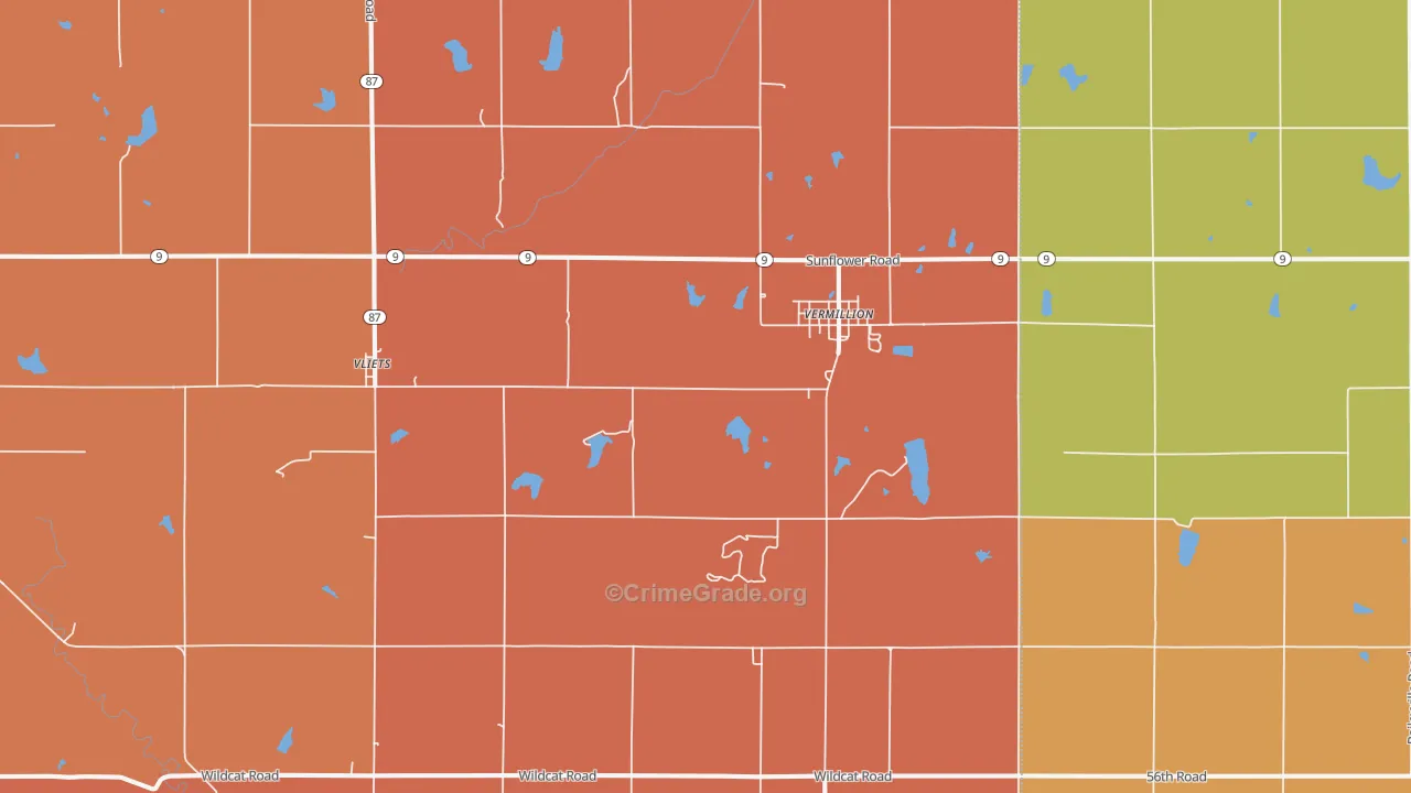 66544, KS Map of Drug-Related Crime Rates