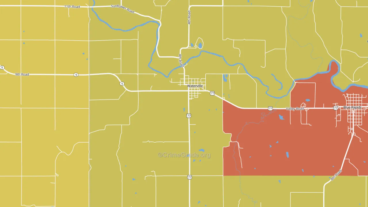 66548, KS Map of Drug-Related Crime Rates