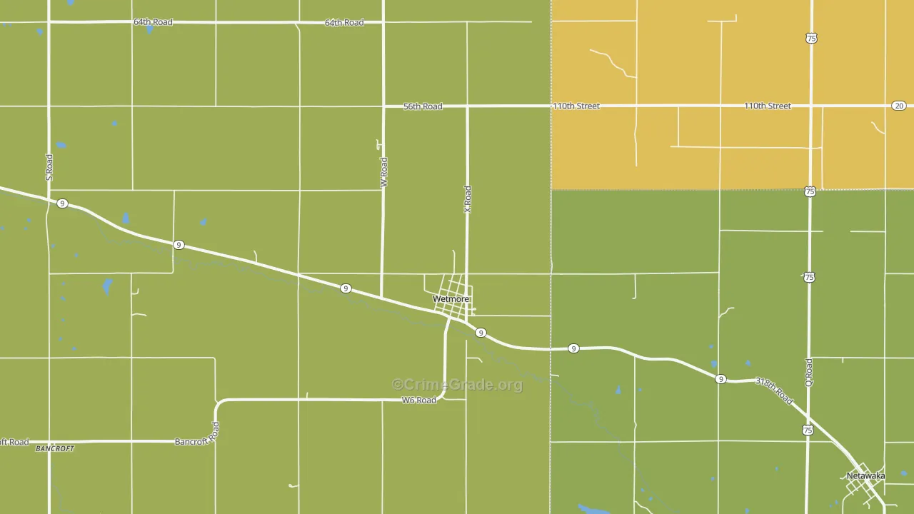 66550, KS Map of Drug-Related Crime Rates
