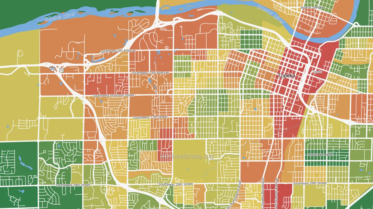 66604, KS Map of Drug-Related Crime Rates