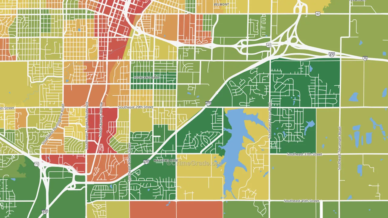 66605, KS Map of Drug-Related Crime Rates