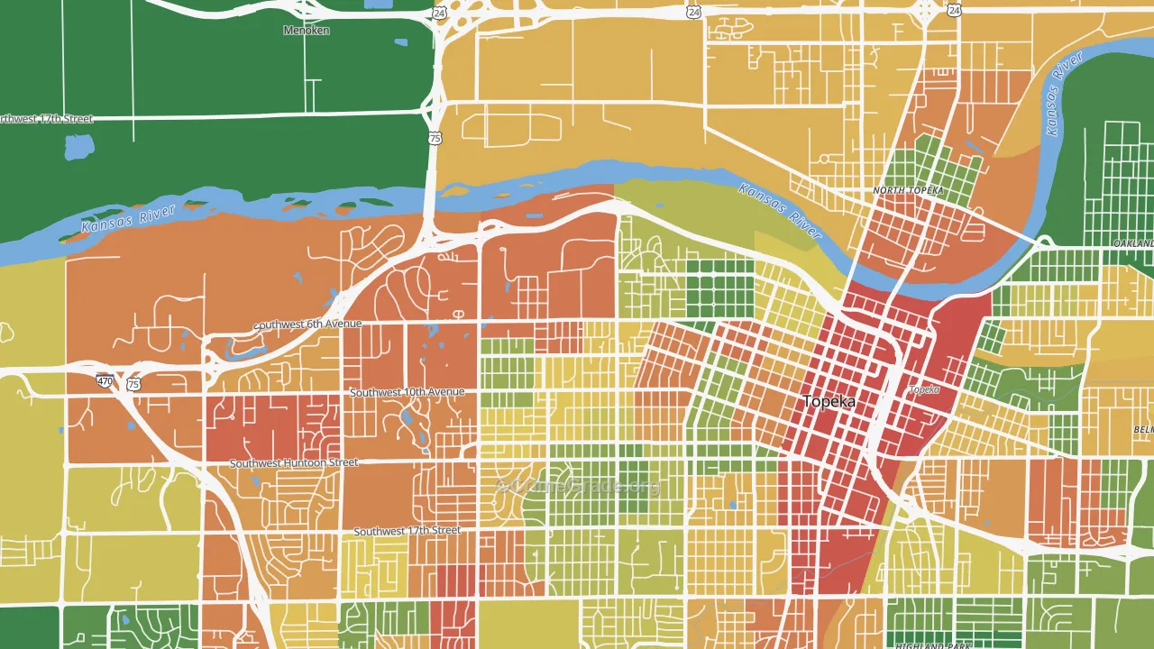 66606, KS Map of Drug-Related Crime Rates