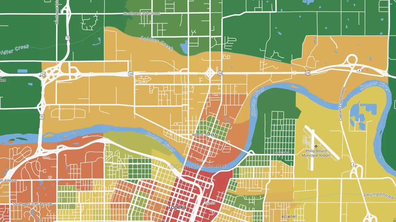 66608, KS Map of Drug-Related Crime Rates
