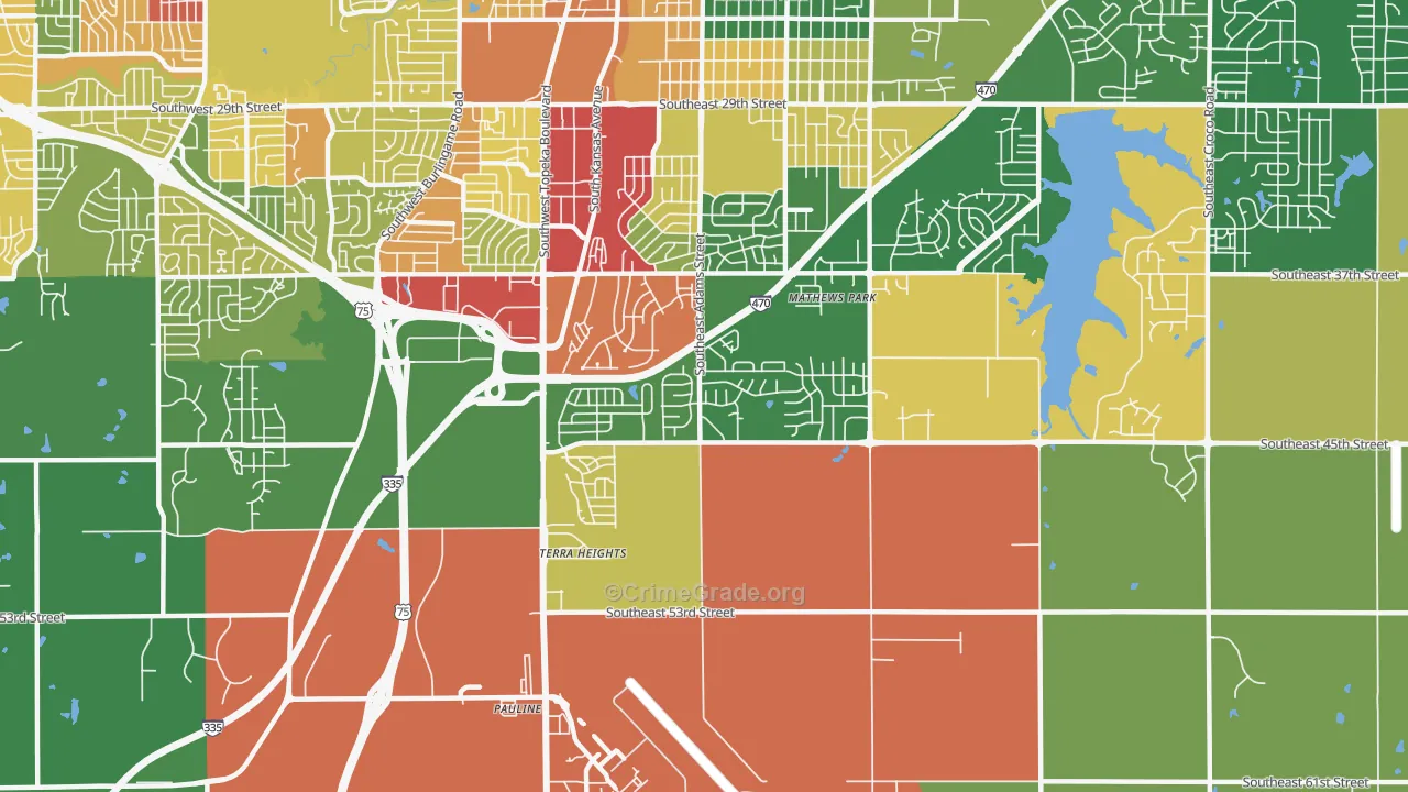 66609, KS Map of Drug-Related Crime Rates