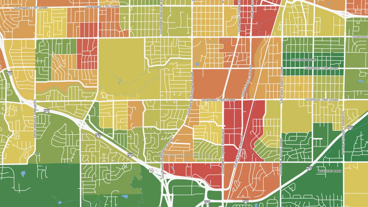 66611, KS Map of Drug-Related Crime Rates