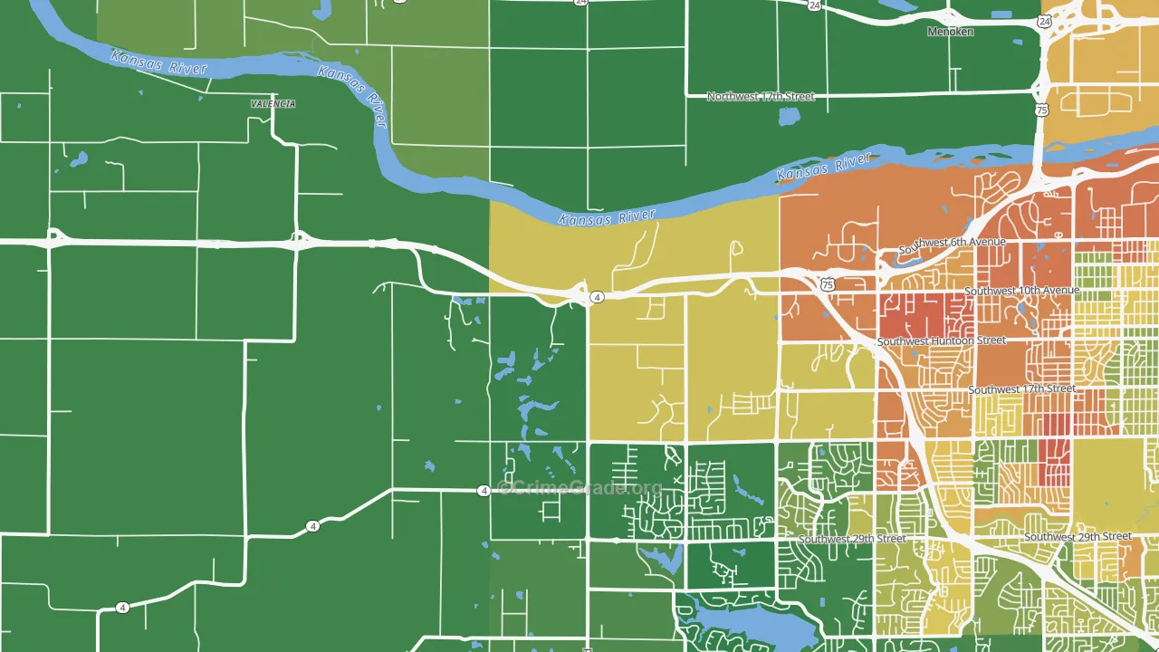 66615, KS Map of Drug-Related Crime Rates