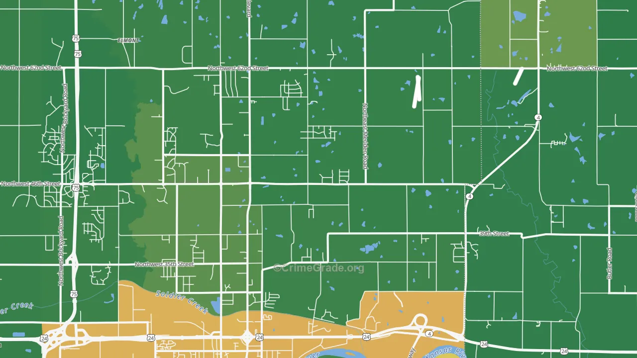 66617, KS Map of Drug-Related Crime Rates
