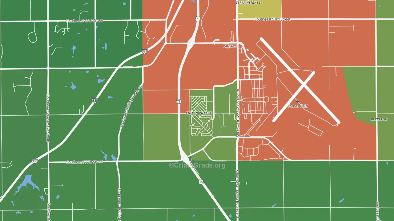 66619, KS Map of Drug-Related Crime Rates