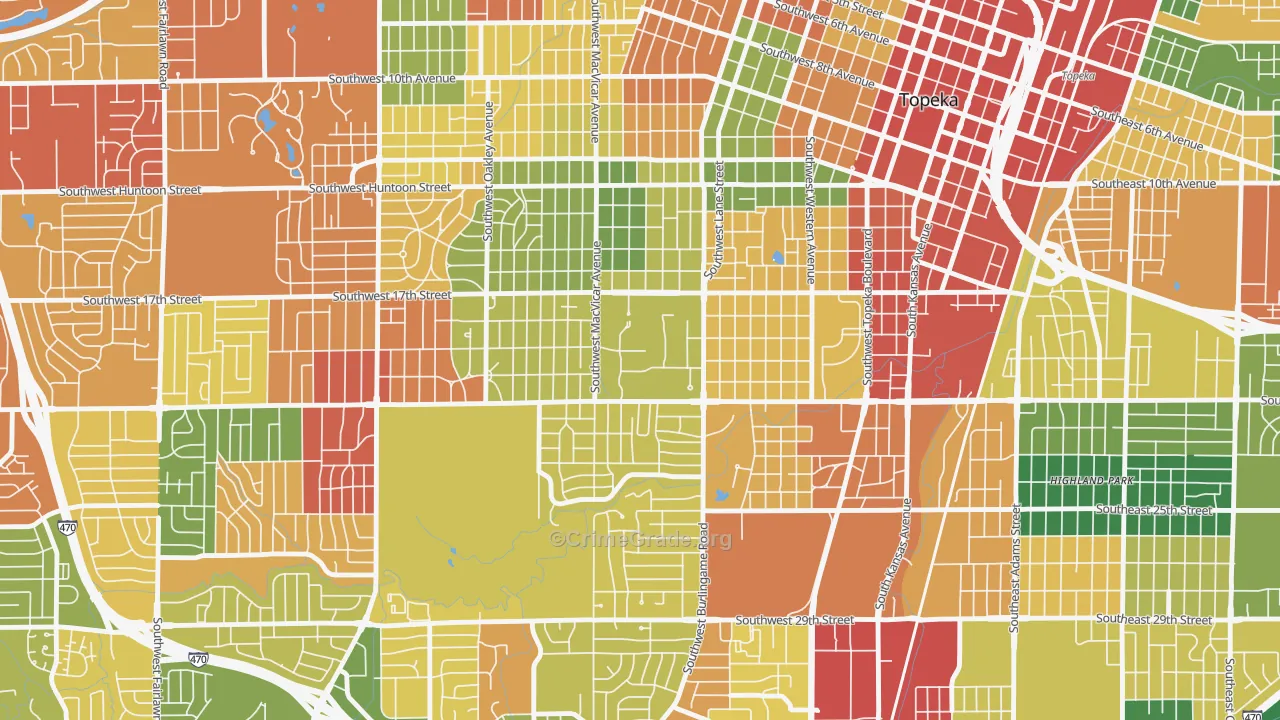 66621, KS Map of Drug-Related Crime Rates