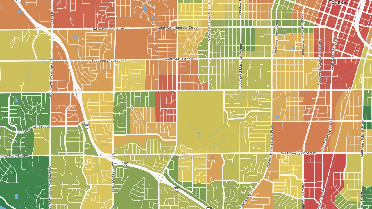 66622, KS Map of Drug-Related Crime Rates
