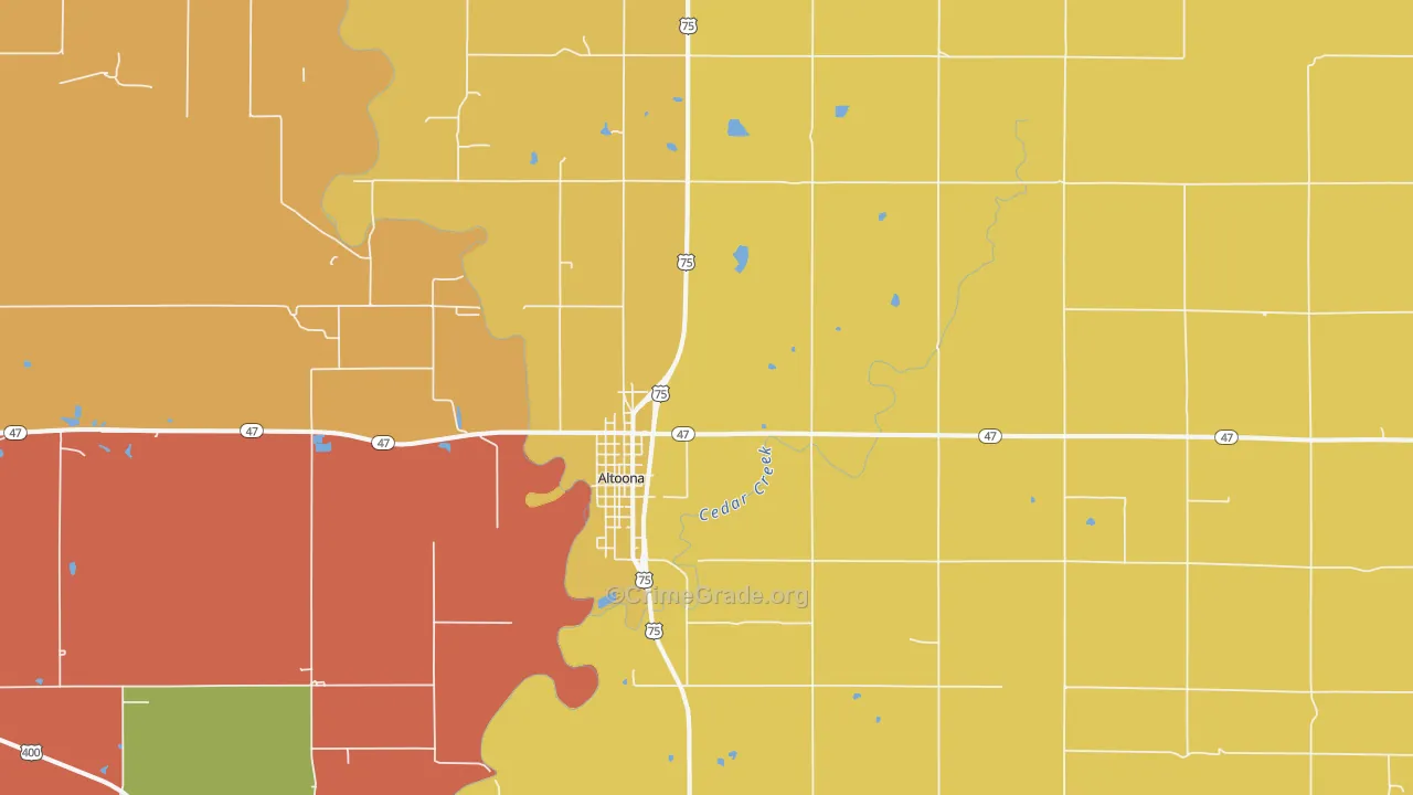 66710, KS Map of Drug-Related Crime Rates