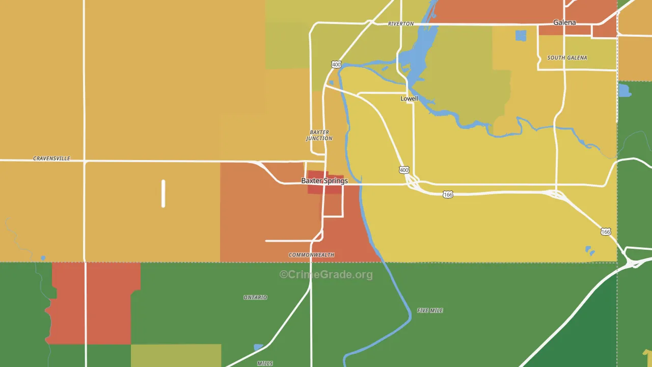 66713, KS Map of Drug-Related Crime Rates