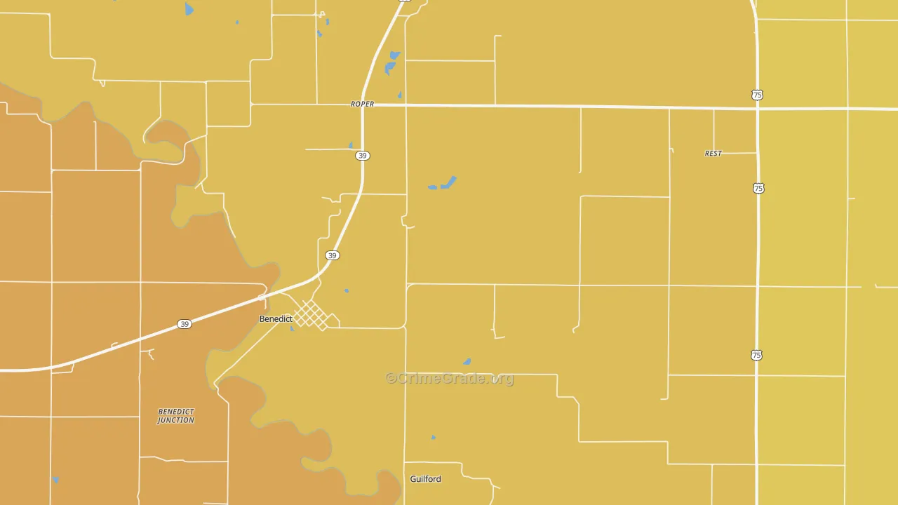 66714, KS Map of Drug-Related Crime Rates