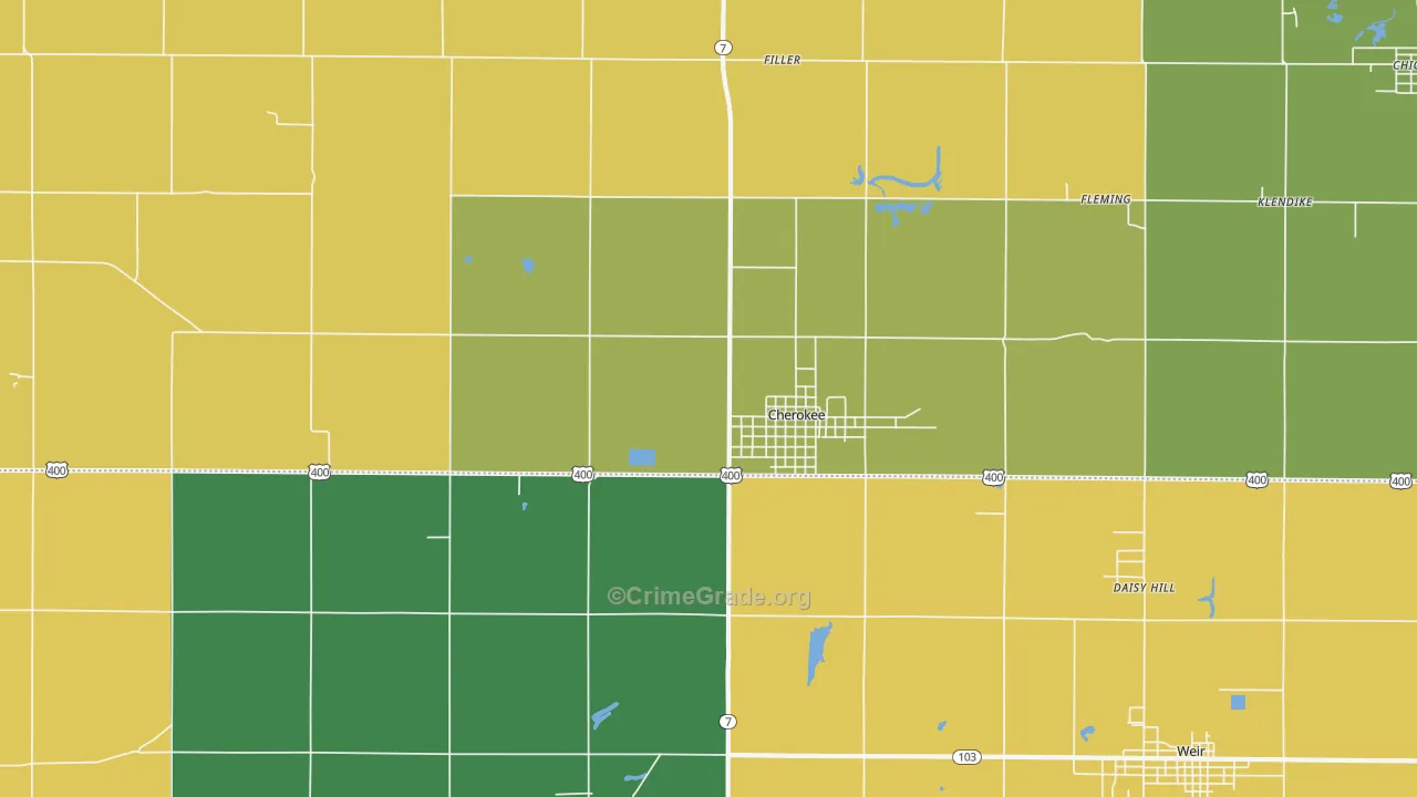 66724, KS Map of Drug-Related Crime Rates