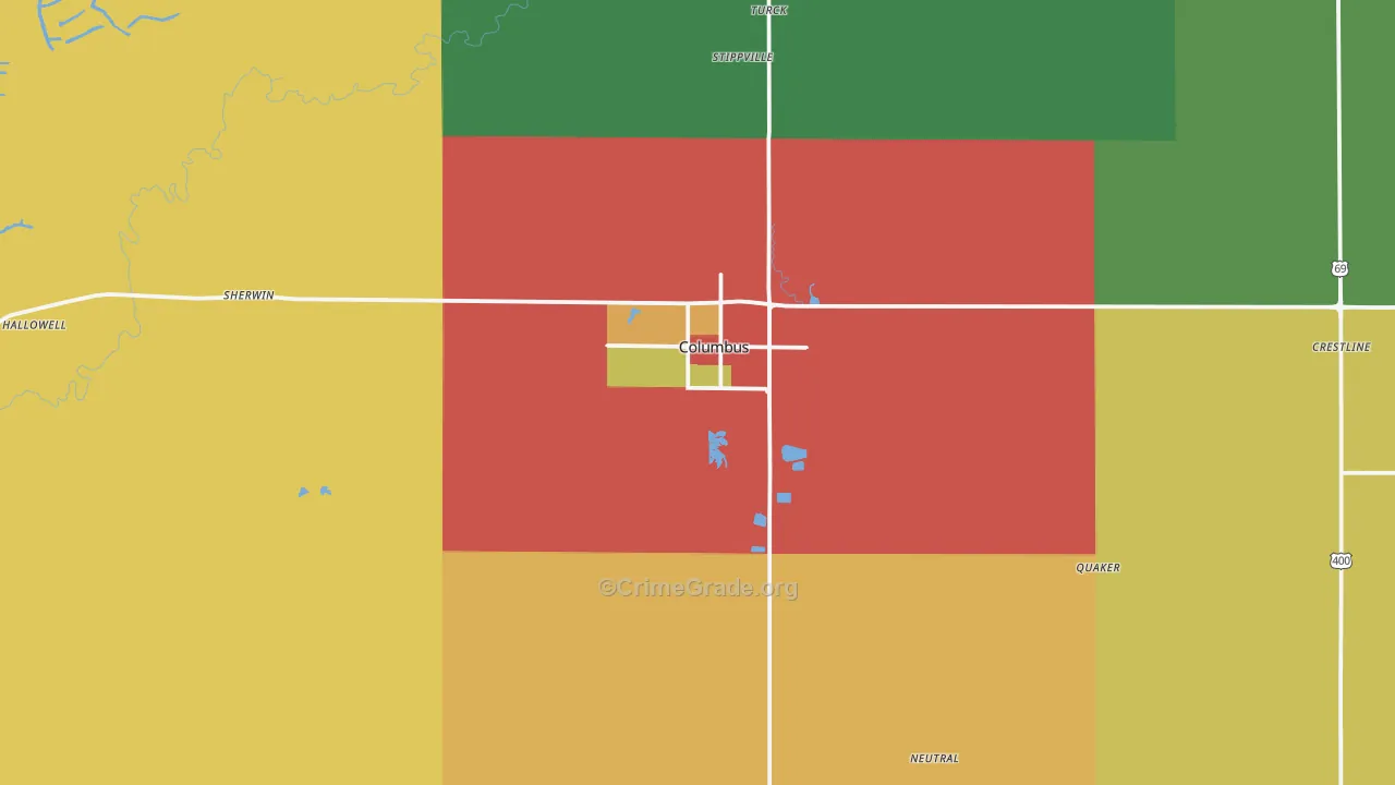 66725, KS Map of Drug-Related Crime Rates