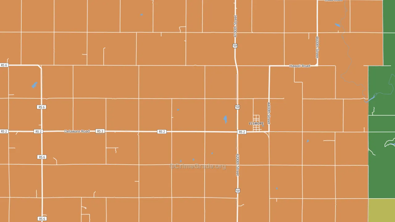 66732, KS Map of Drug-Related Crime Rates