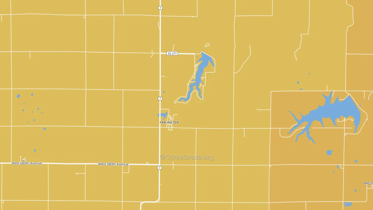 66734, KS Map of Drug-Related Crime Rates