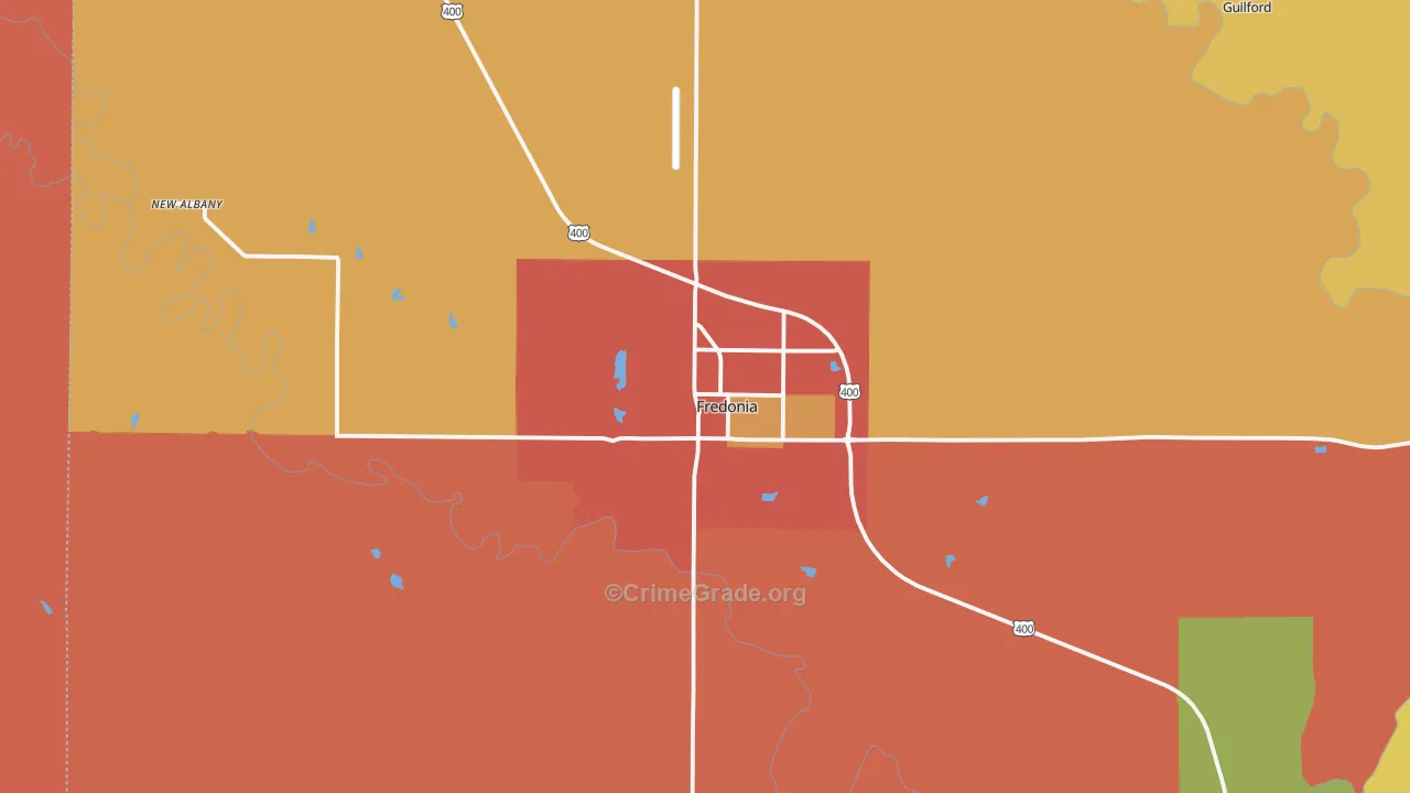 66736, KS Map of Drug-Related Crime Rates