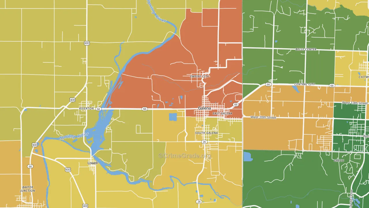 66739, KS Map of Drug-Related Crime Rates