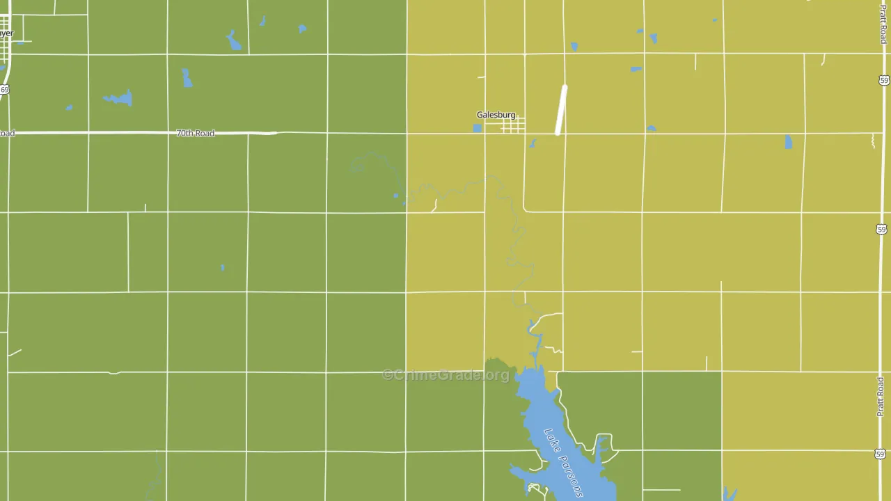 66740, KS Map of Drug-Related Crime Rates