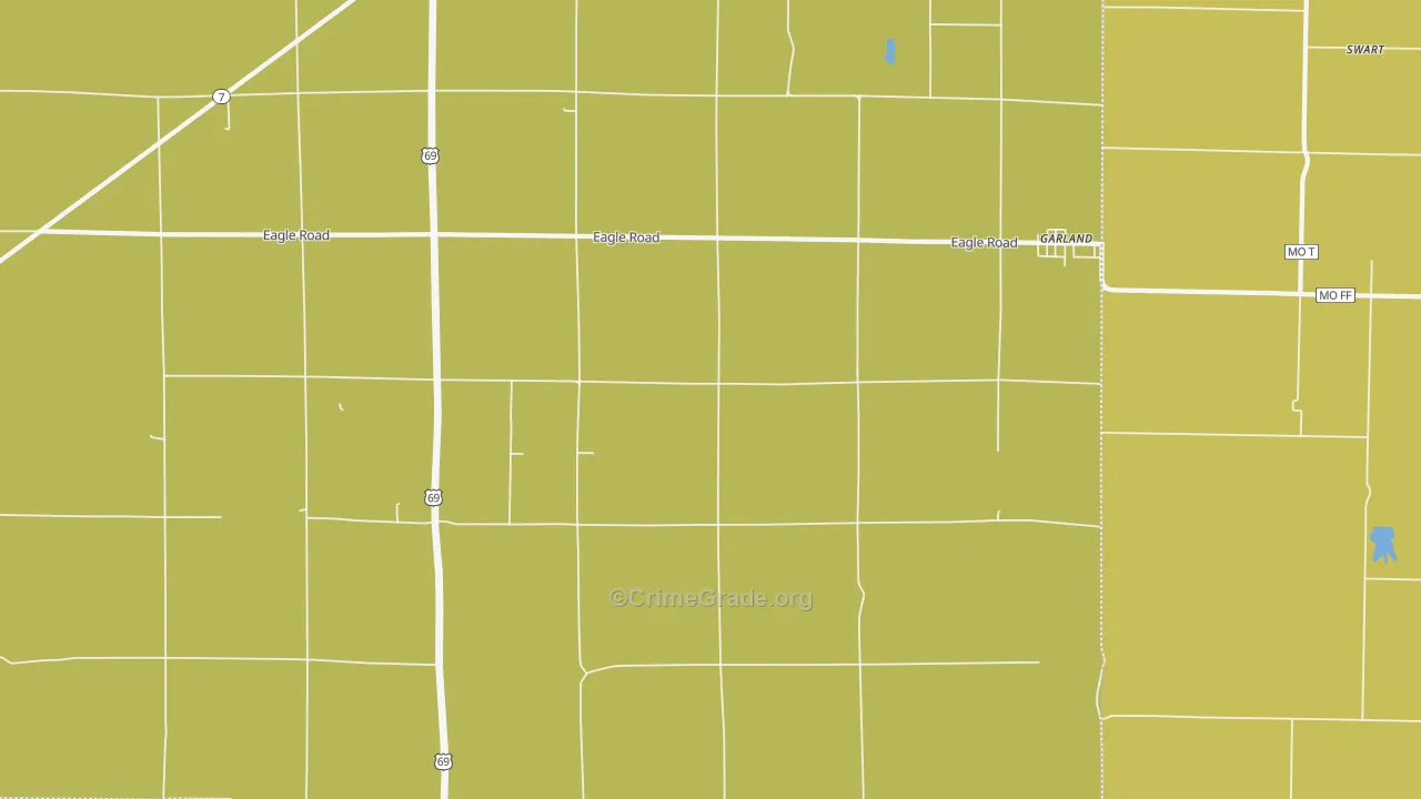 66741, KS Map of Drug-Related Crime Rates