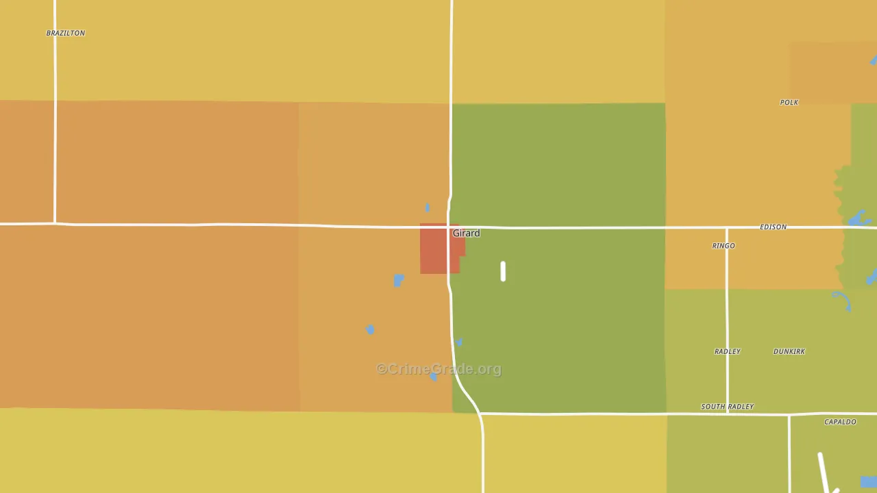 66743, KS Map of Drug-Related Crime Rates