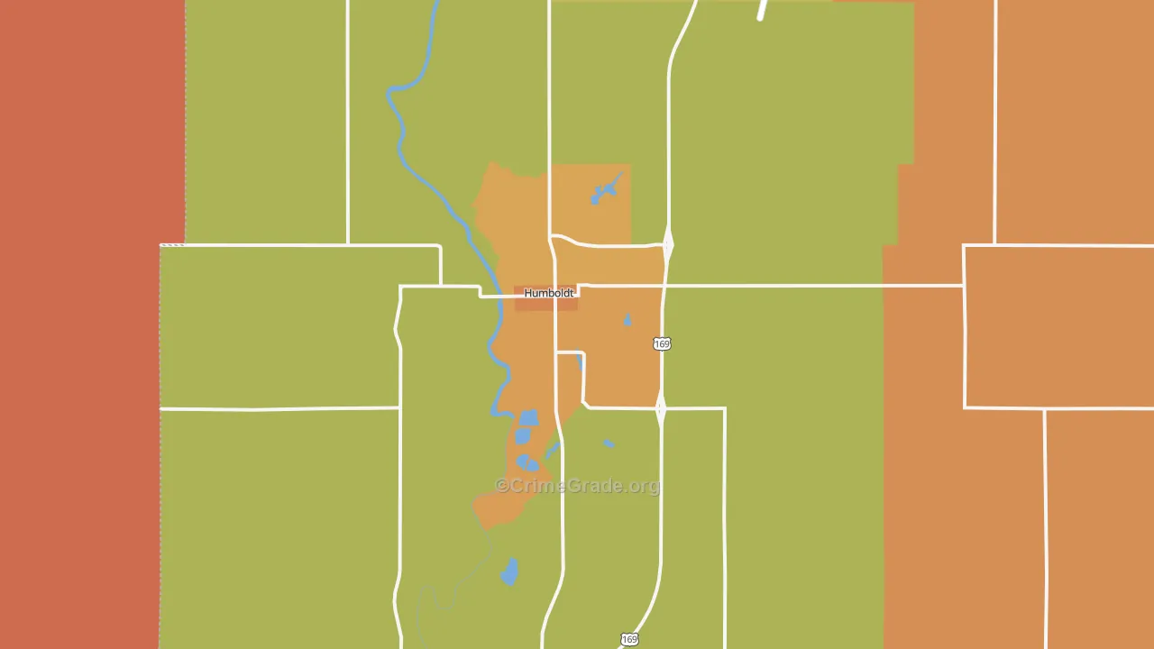 66748, KS Map of Drug-Related Crime Rates