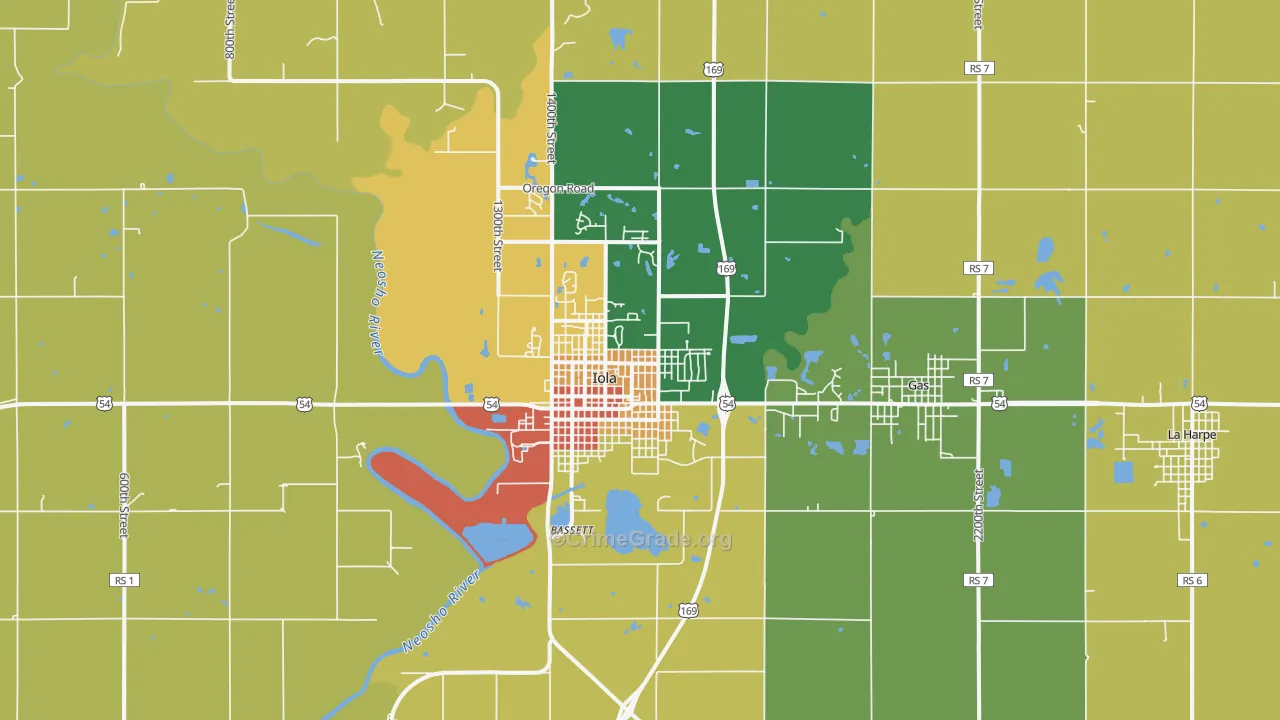 66749, KS Map of Drug-Related Crime Rates