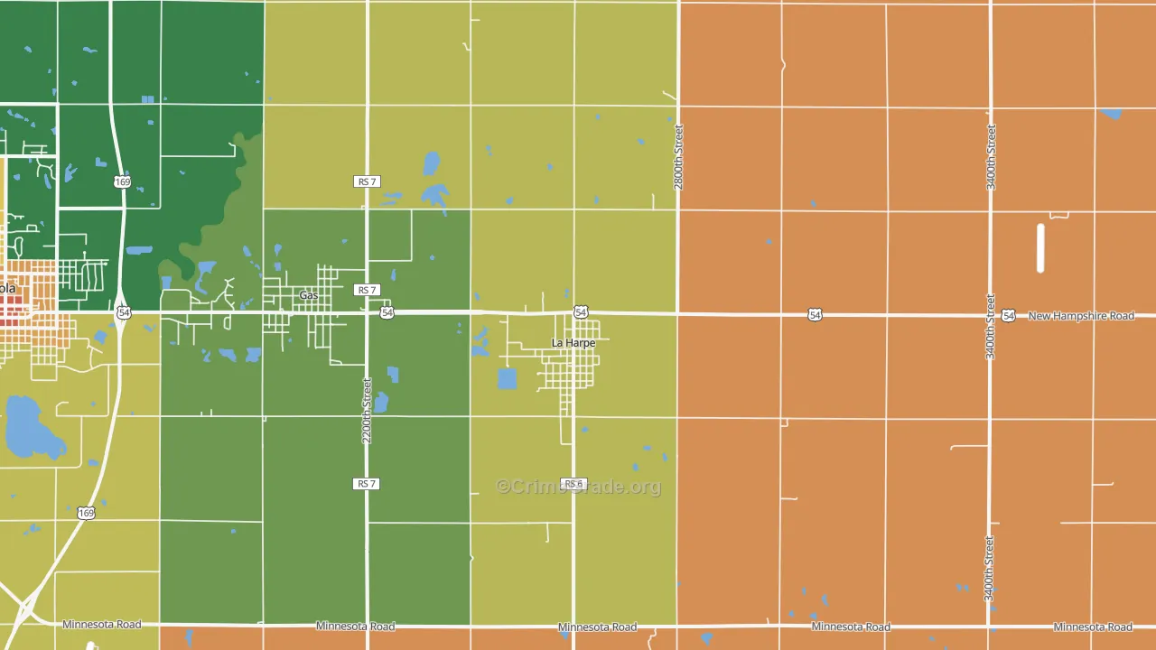 66751, KS Map of Drug-Related Crime Rates