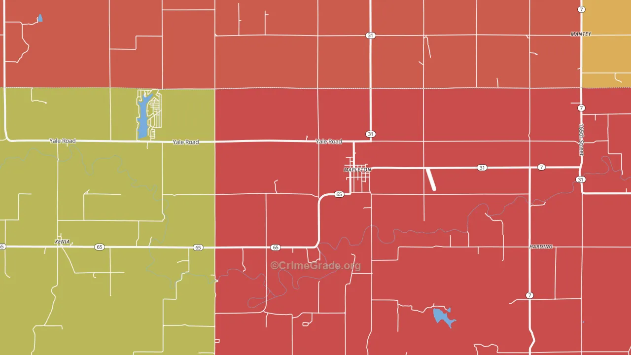 66754, KS Map of Drug-Related Crime Rates