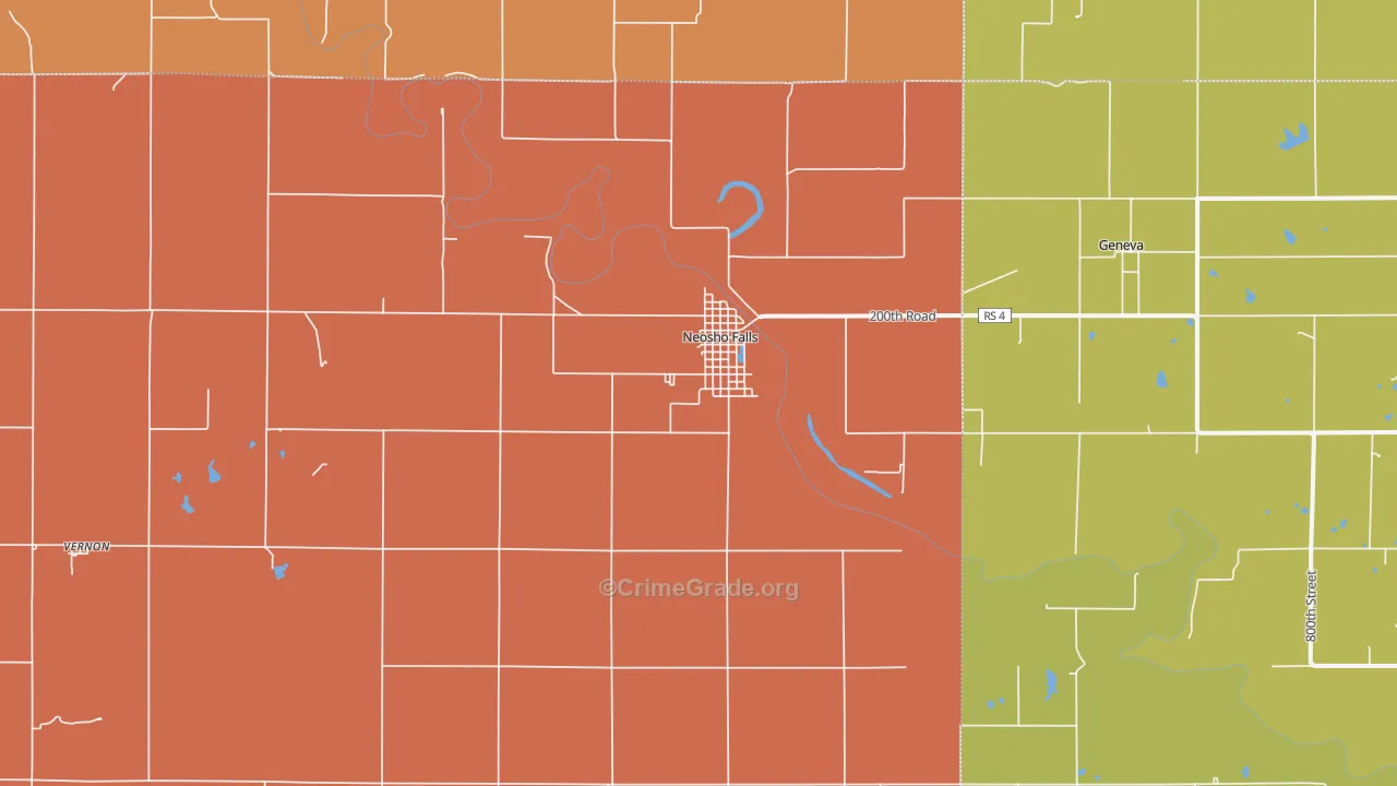 66758, KS Map of Drug-Related Crime Rates