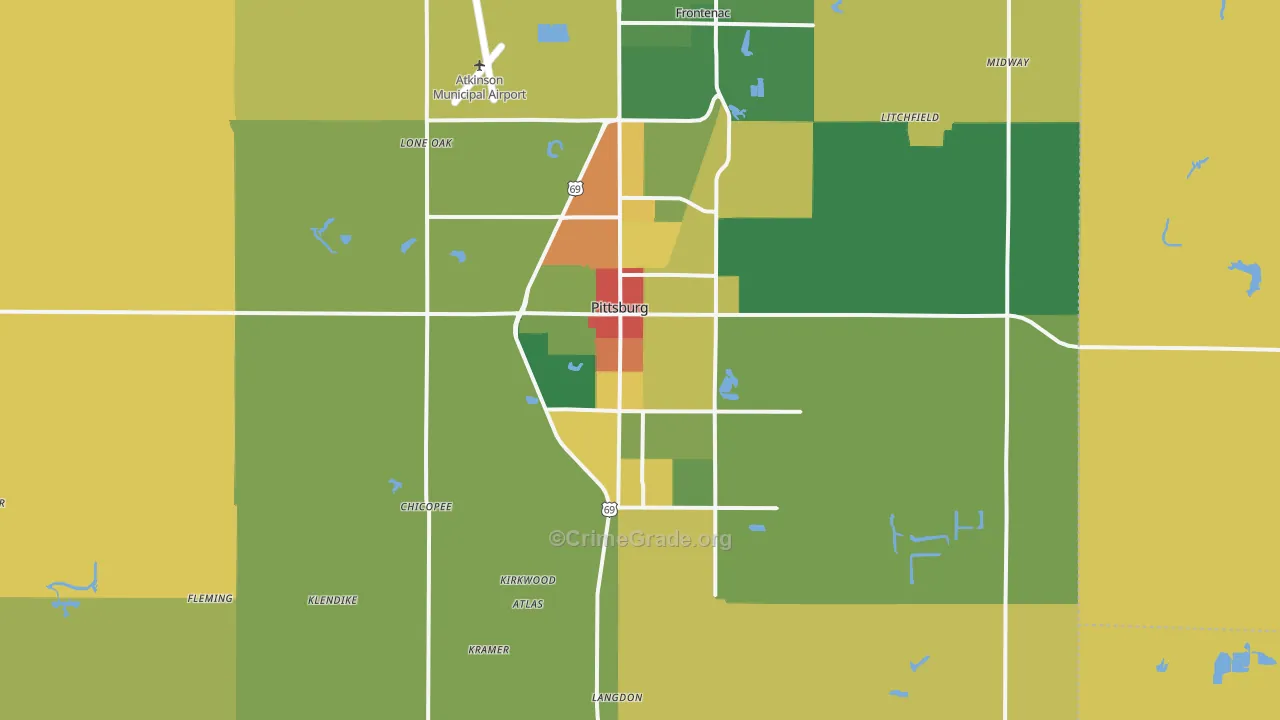 66762, KS Map of Drug-Related Crime Rates