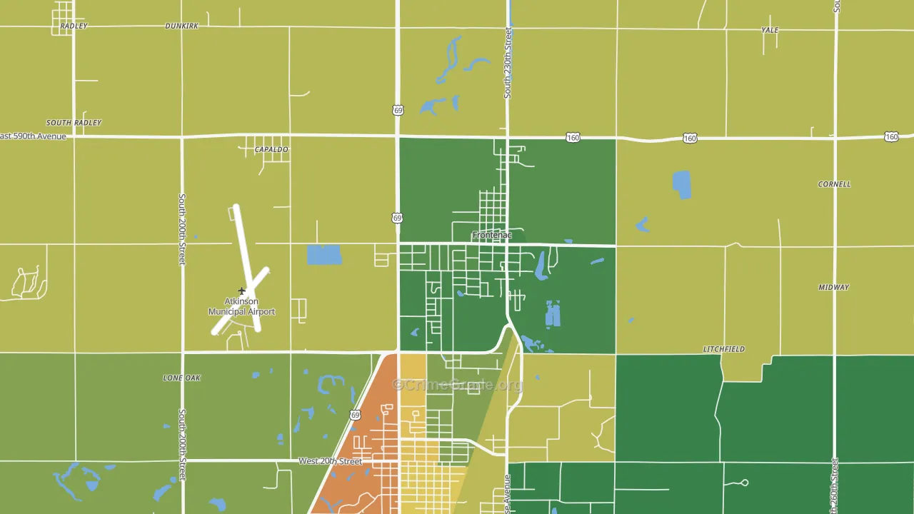 66763, KS Map of Drug-Related Crime Rates