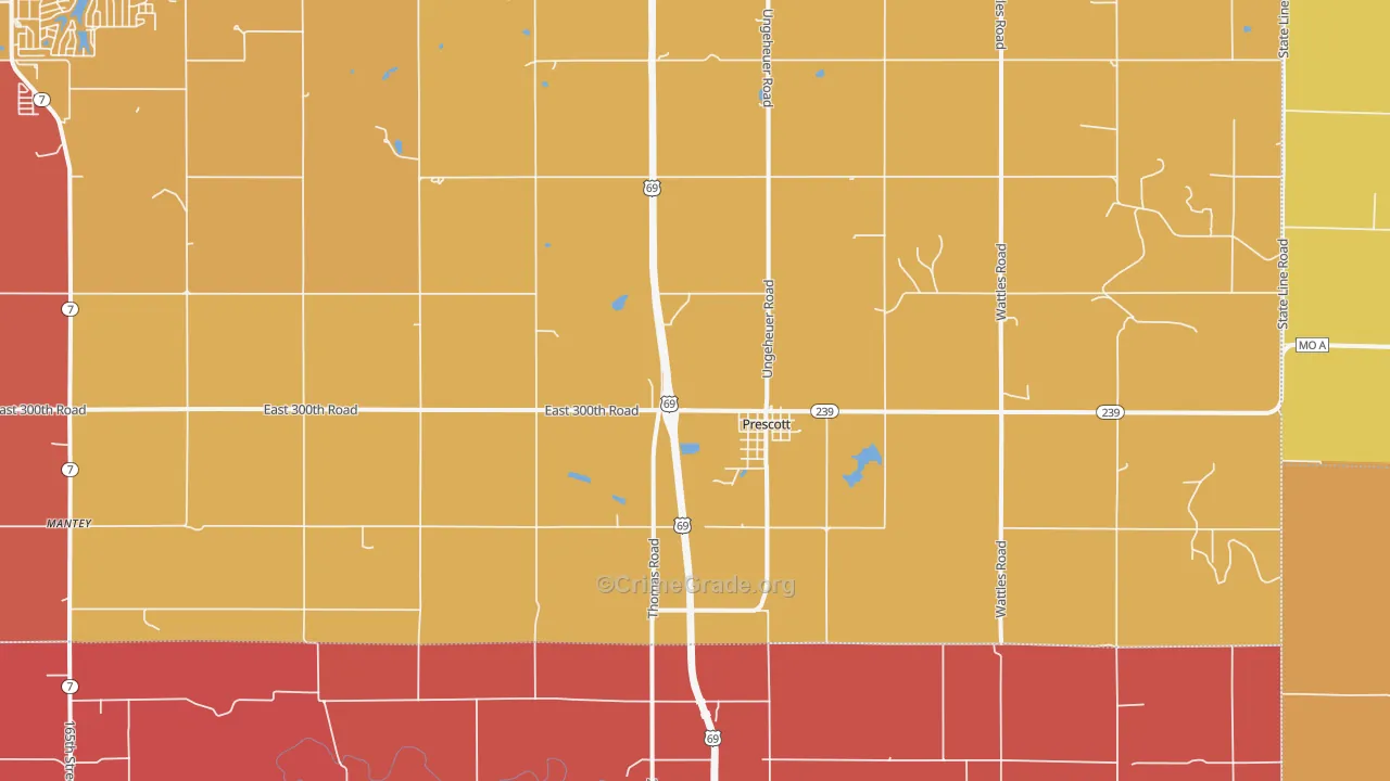 66767, KS Map of Drug-Related Crime Rates