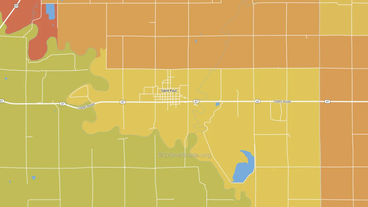 66771, KS Map of Drug-Related Crime Rates