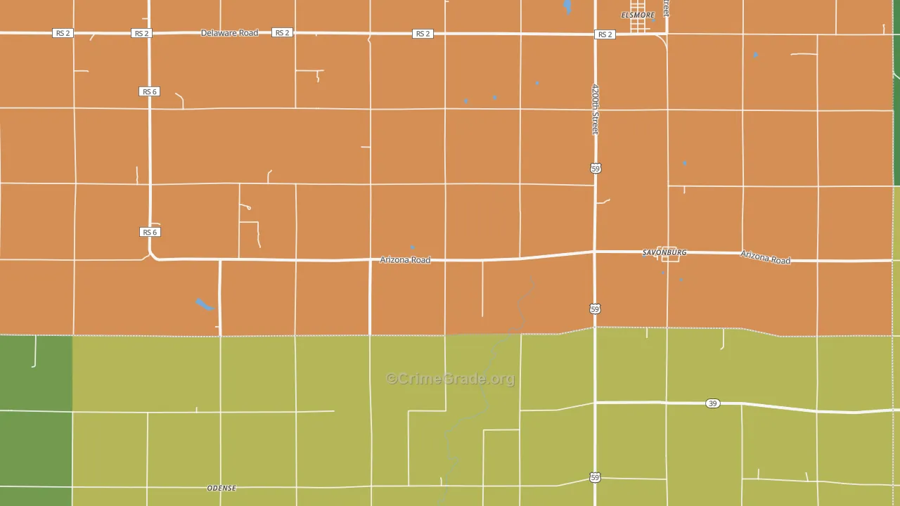 66772, KS Map of Drug-Related Crime Rates