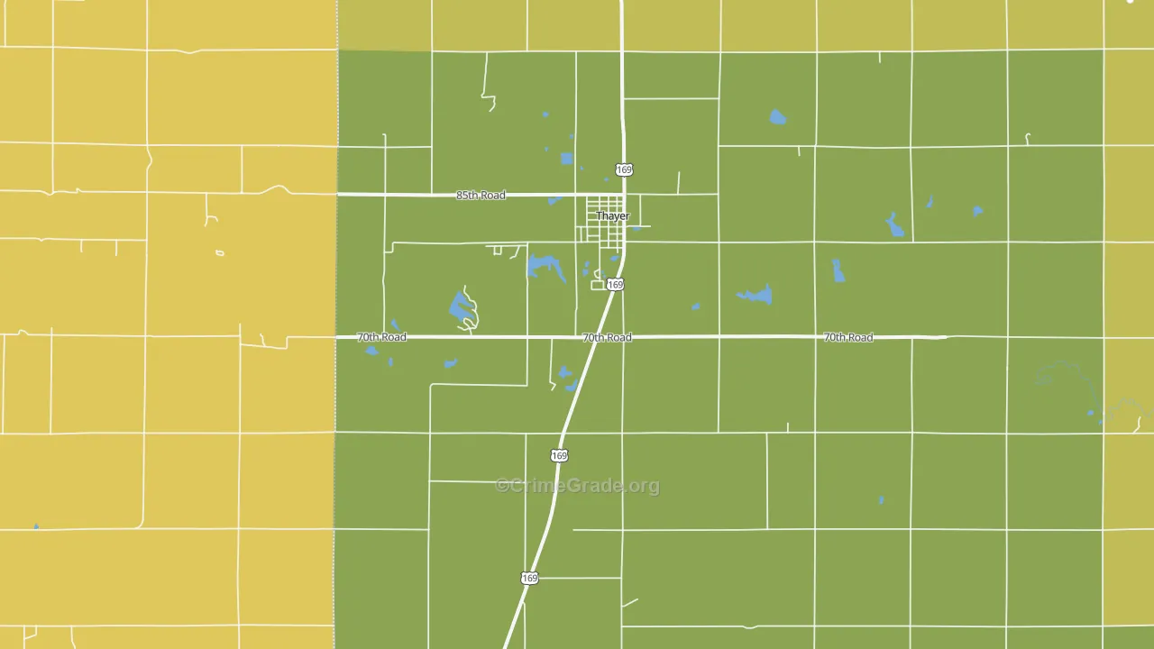 66776, KS Map of Drug-Related Crime Rates