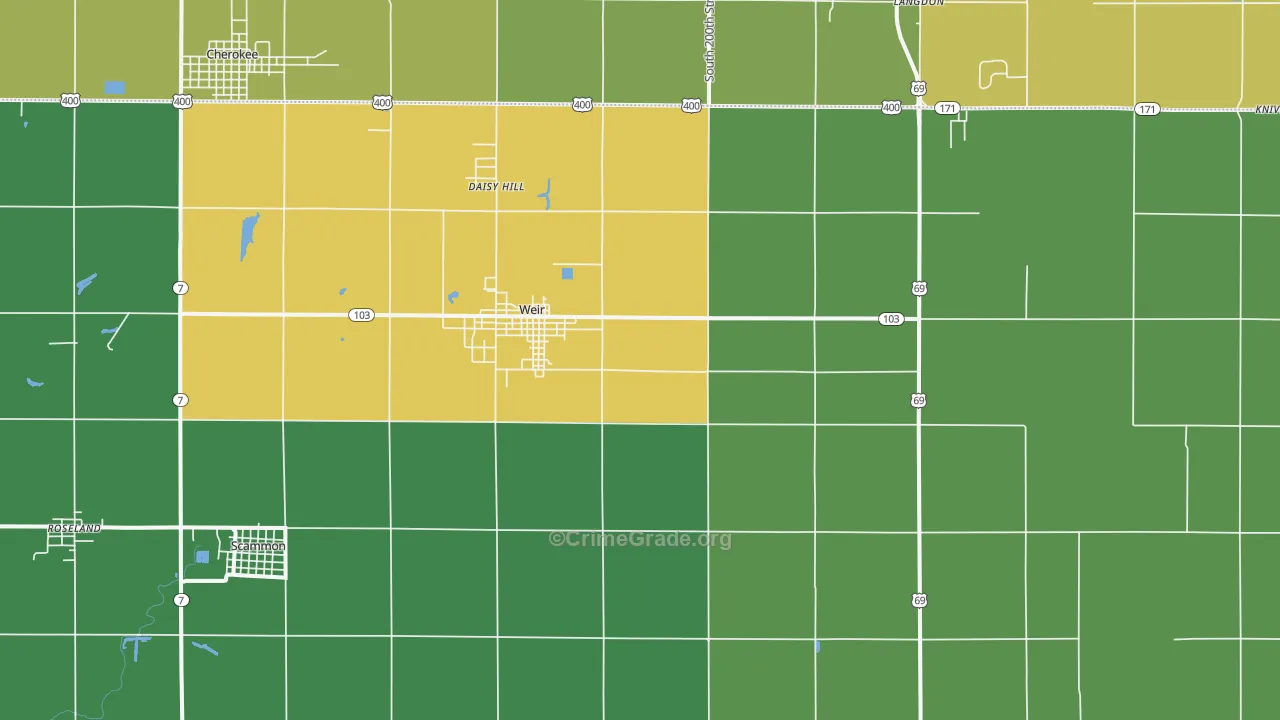 66781, KS Map of Drug-Related Crime Rates