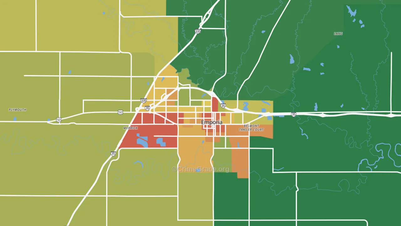 66801, KS Map of Drug-Related Crime Rates
