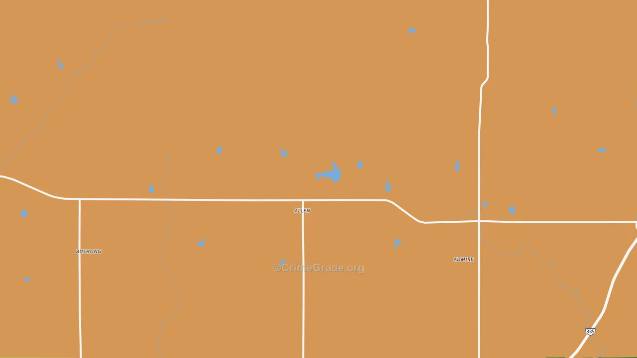 66833, KS Map of Drug-Related Crime Rates