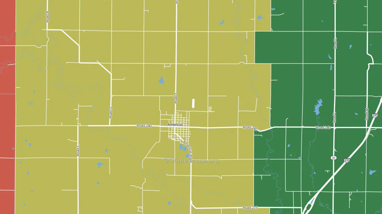 66835, KS Map of Drug-Related Crime Rates
