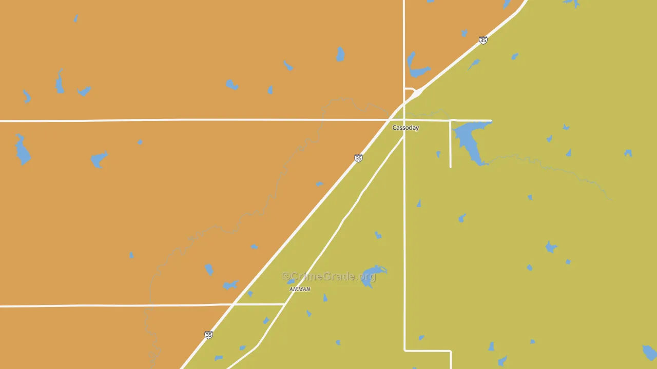 66842, KS Map of Drug-Related Crime Rates