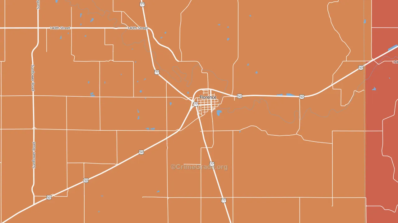 66851, KS Map of Drug-Related Crime Rates