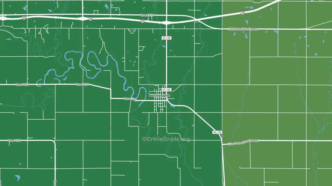66864, KS Map of Drug-Related Crime Rates