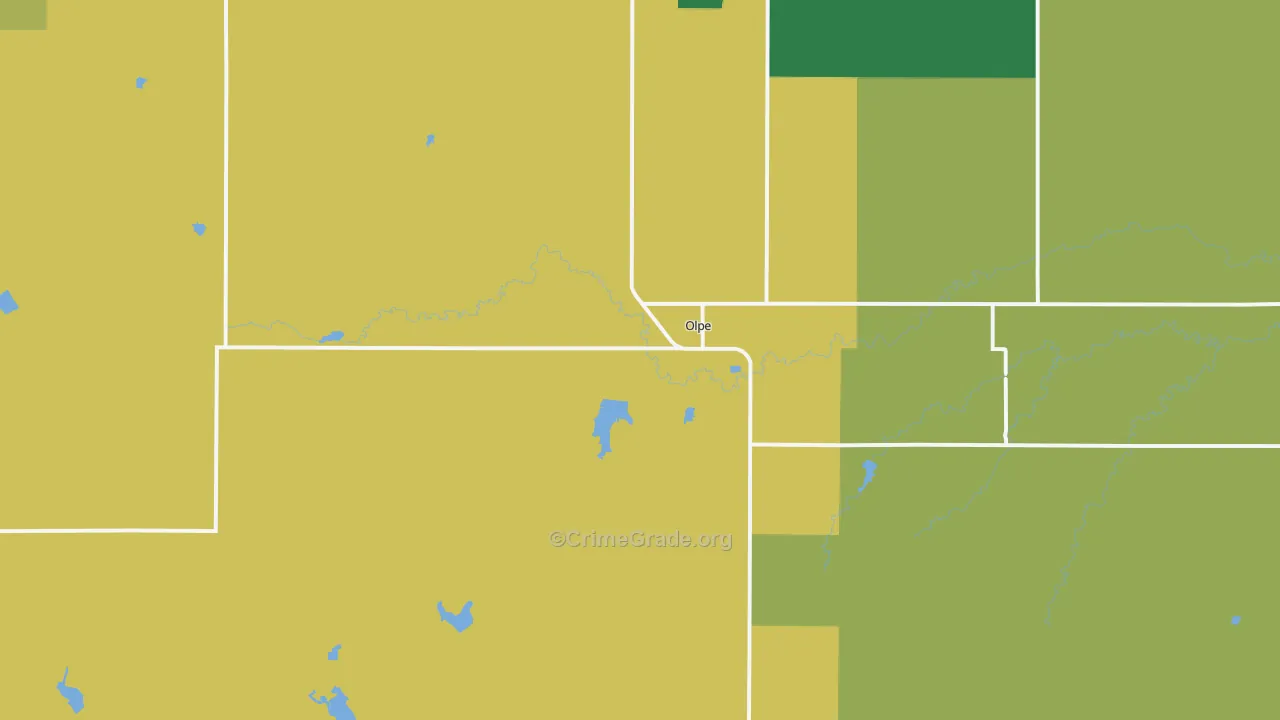 66865, KS Map of Drug-Related Crime Rates