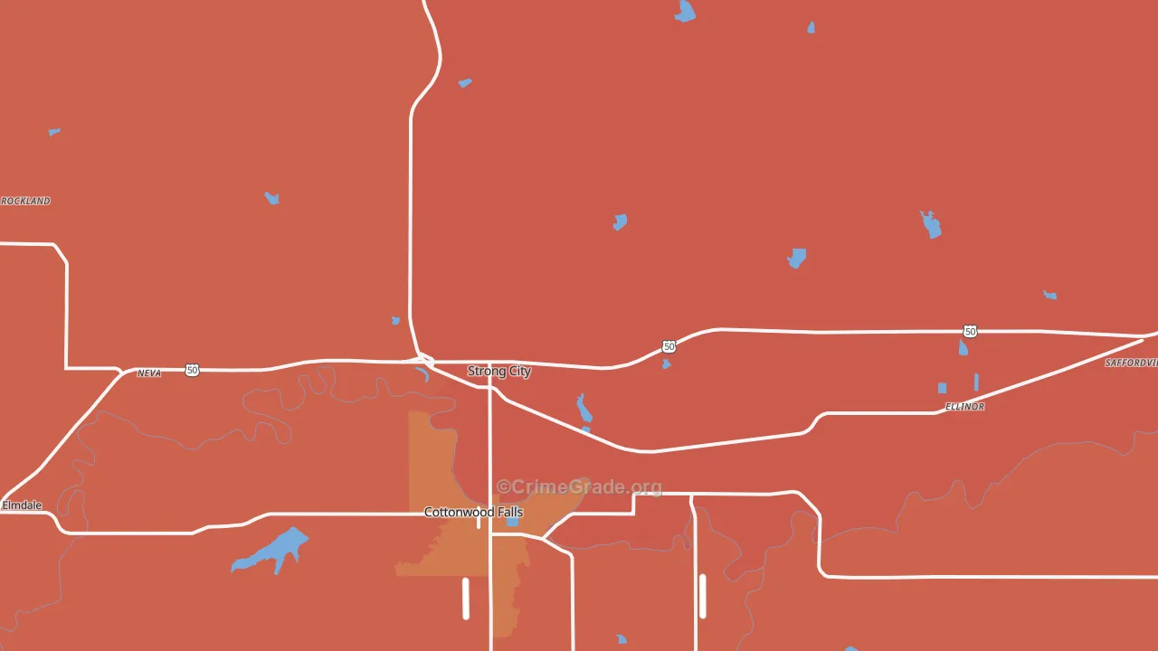 66869, KS Map of Drug-Related Crime Rates