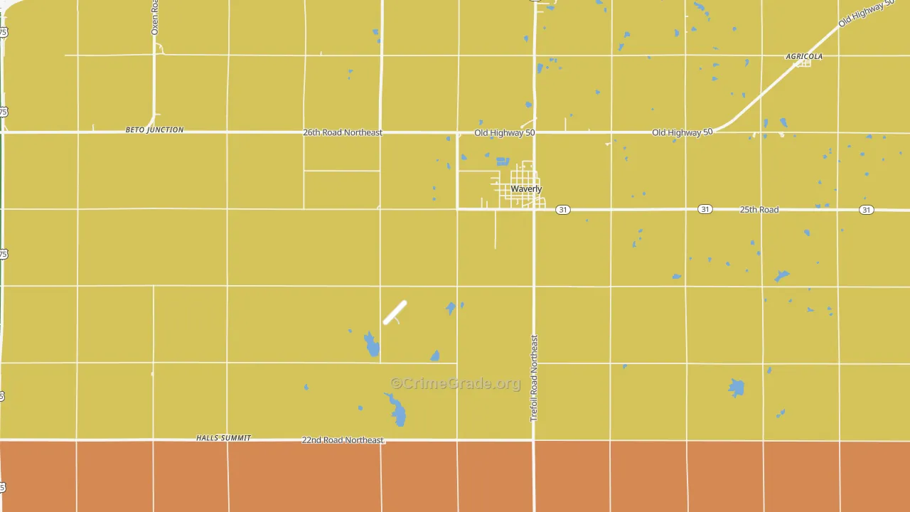 66871, KS Map of Drug-Related Crime Rates