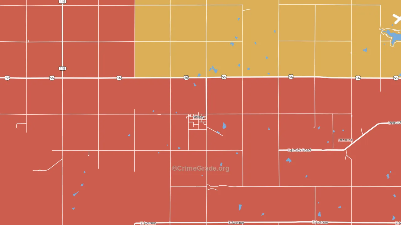 66873, KS Map of Drug-Related Crime Rates