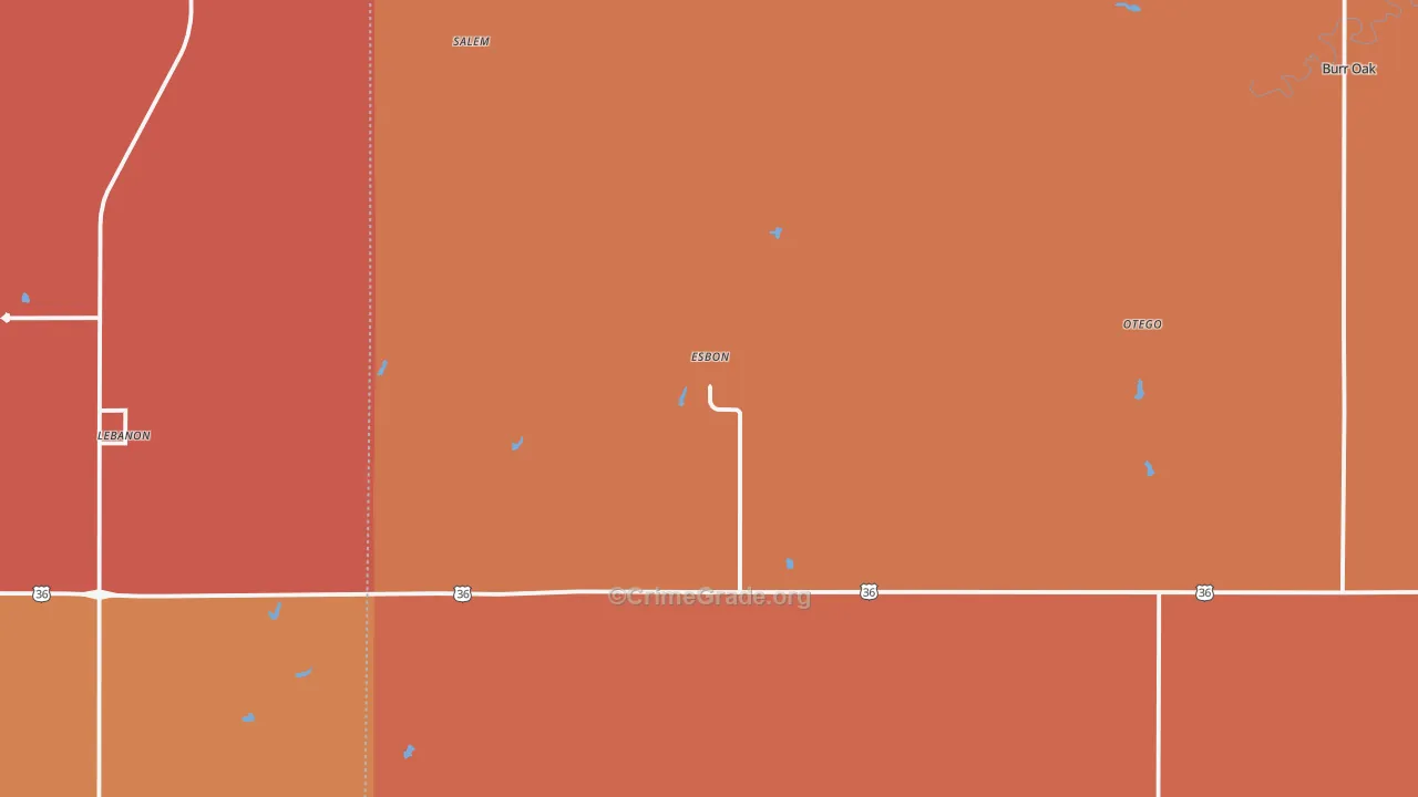 66941, KS Map of Drug-Related Crime Rates