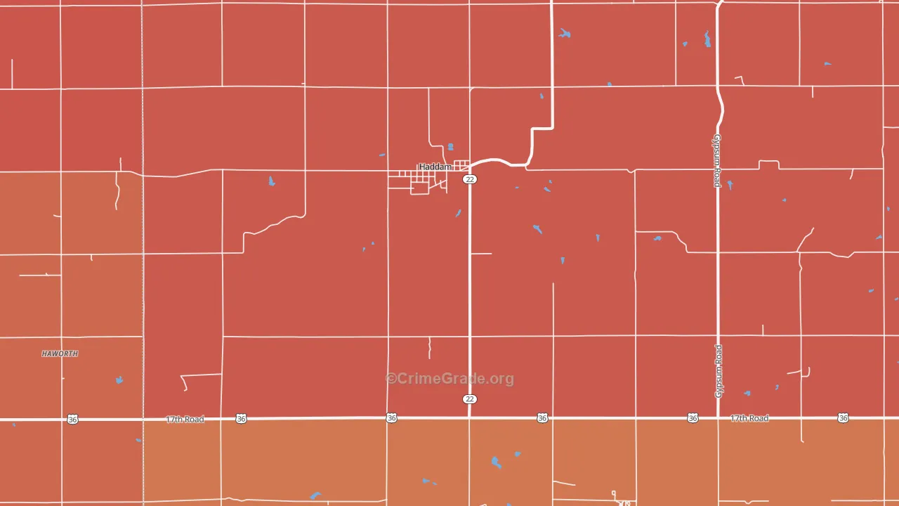 66944, KS Map of Drug-Related Crime Rates